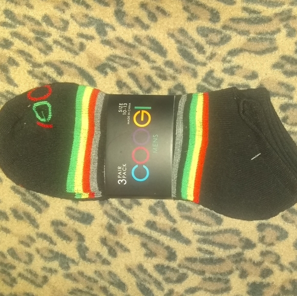 COOGI Socks 3PK, Black/Multi Stripes - Picture 1 of 2